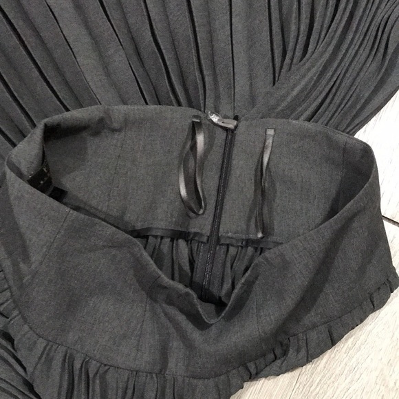 Escada Gray Accordion Pleated Maxi Fancy Skirt - Picture 7 of 10